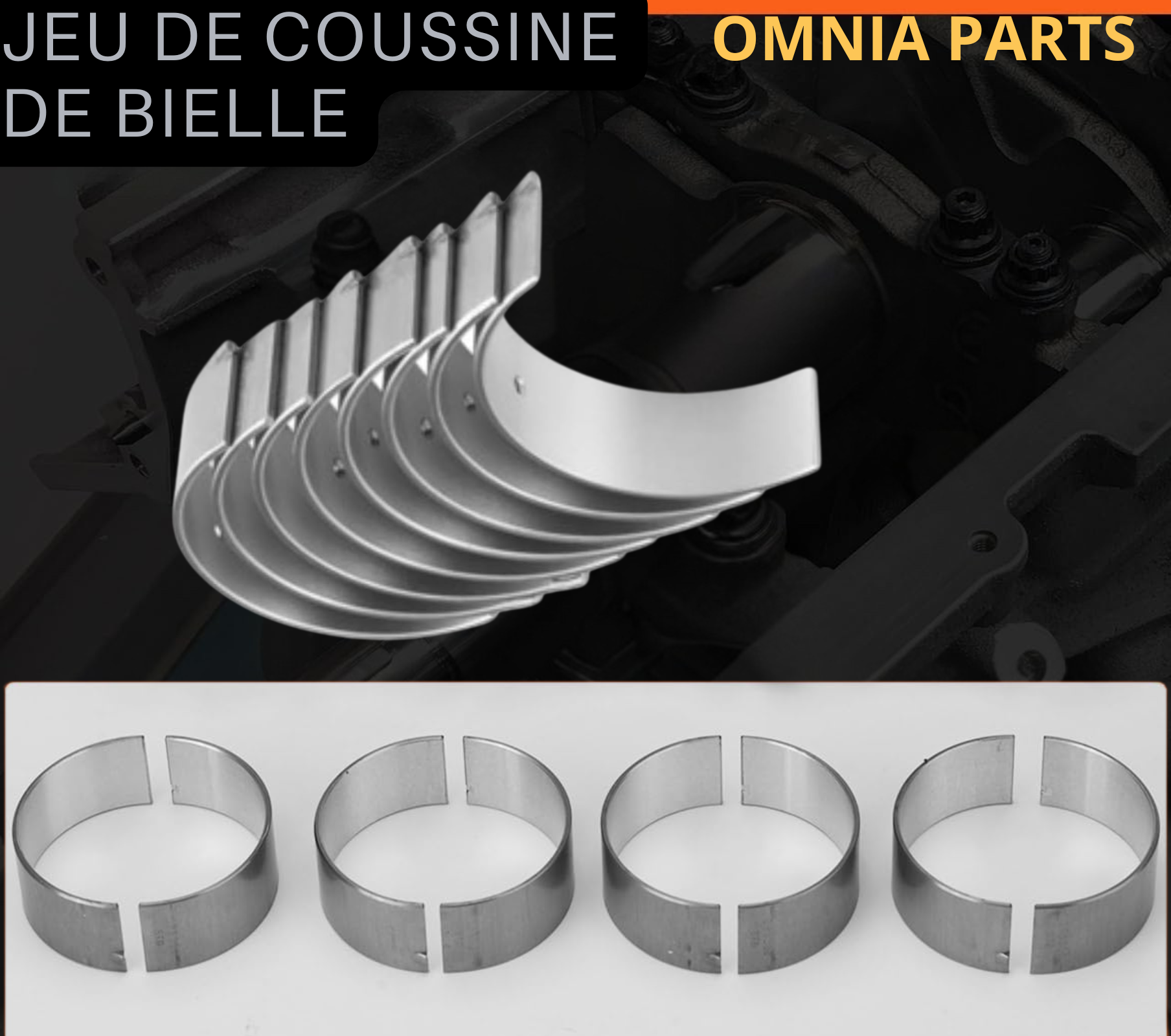 Kit Complet de Coussinets de Vilebrequin (Paliers Centraux) &amp; de Bielles (21020-2G020 / 23060-2G100)