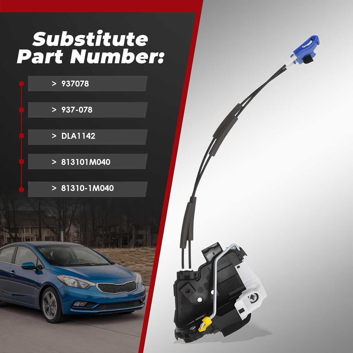 Kit de Serrures de Portes (4 pièces) - Kia Forte / Forte5 / Cerato 2010-2014 ( 81310-1M040 / 81320-1M040 / 81410-1M040 / 81420-1M040 )