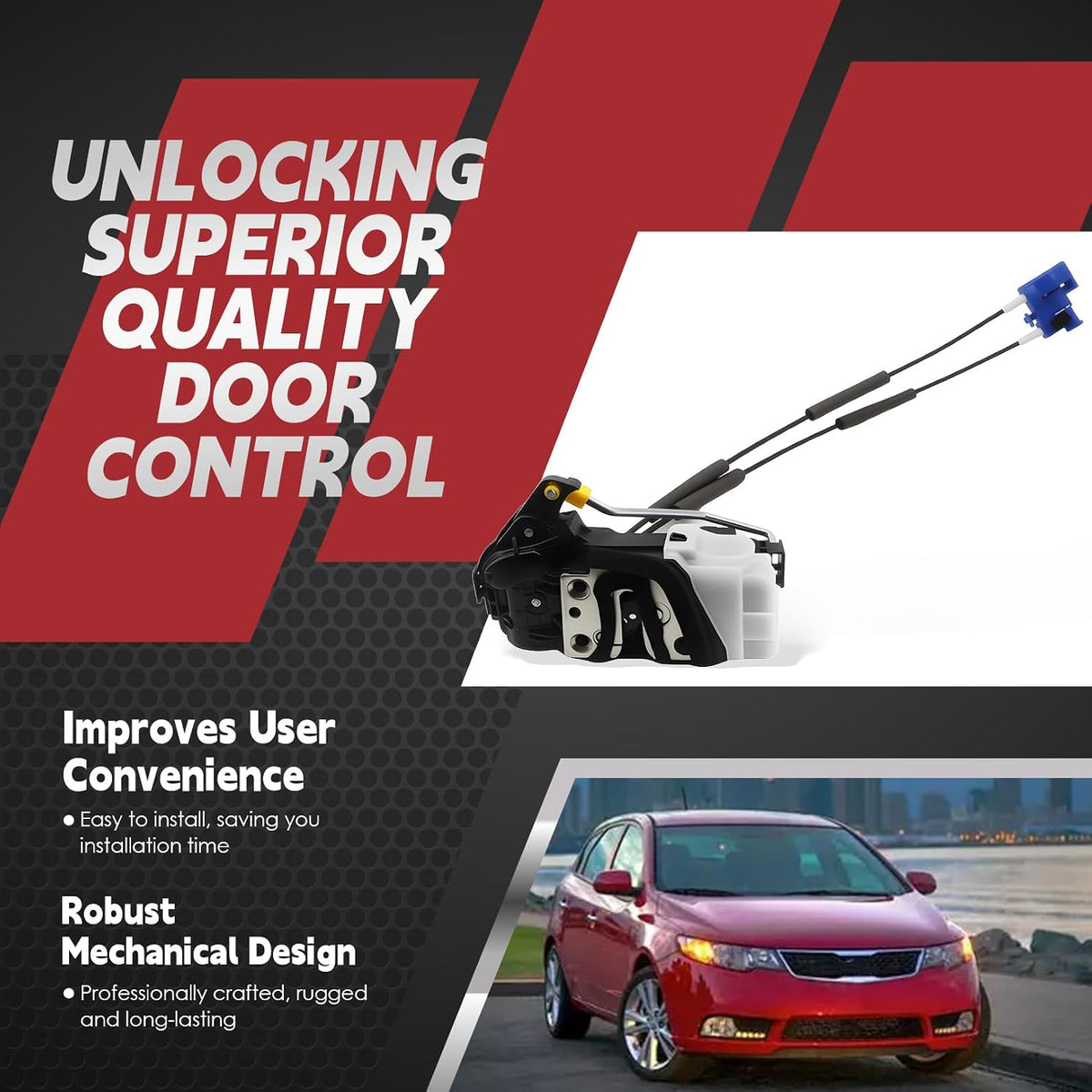 Kit de Serrures de Portes (4 pièces) - Kia Forte / Forte5 / Cerato 2010-2014 ( 81310-1M040 / 81320-1M040 / 81410-1M040 / 81420-1M040 )