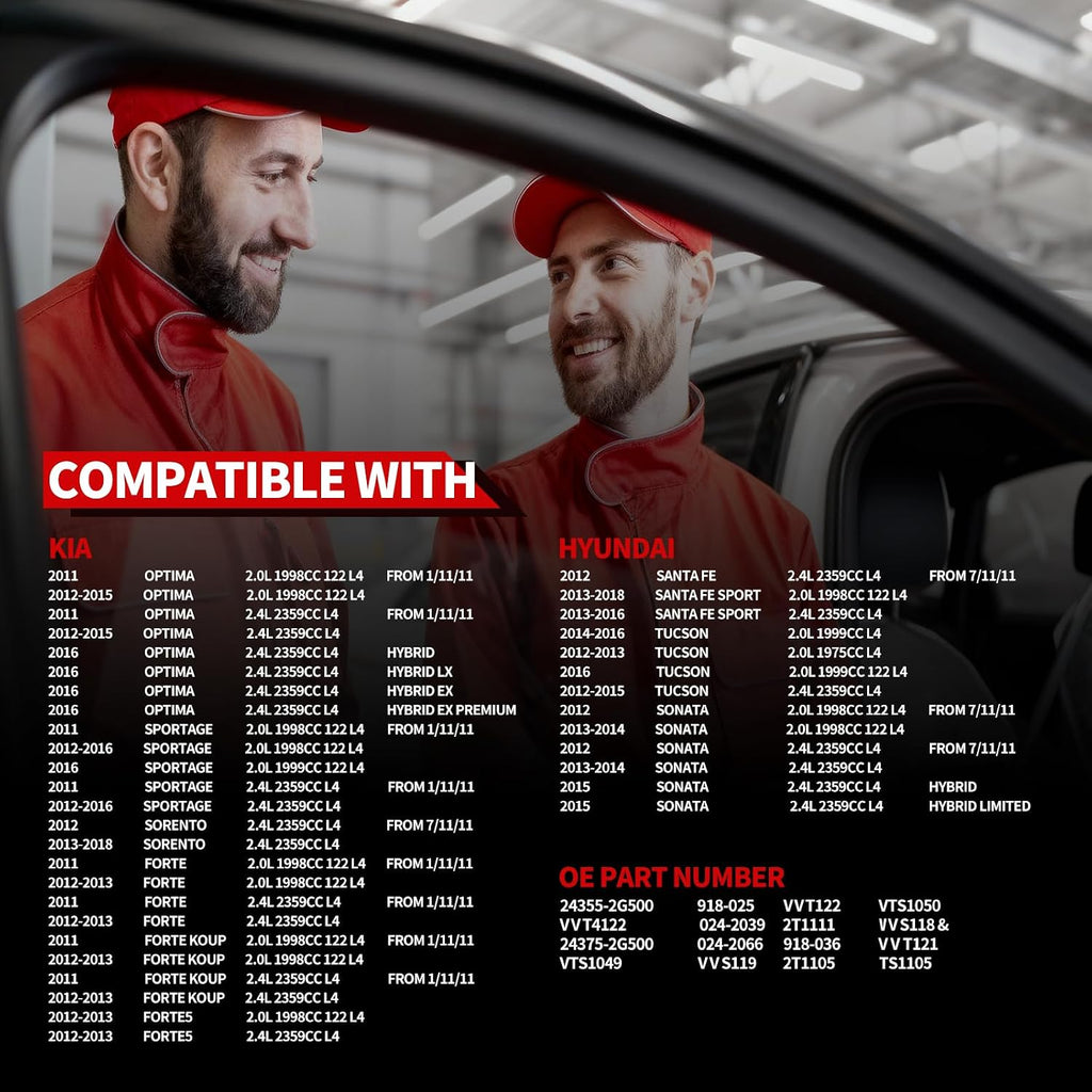 Pack Électrovannes de Distribution Variable VVT — Admission &amp; Échappement (24355-2G500 / 24375-2G500)