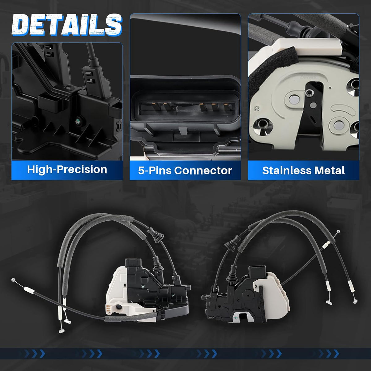 Kit de Serrures de Portes (4 pièces) - Hyundai Santa Fe / Santa Fe Sport 2013-2018 (81310-2W000 / 81320-2W000 / 81410-2W000 / 81420-2W000 )