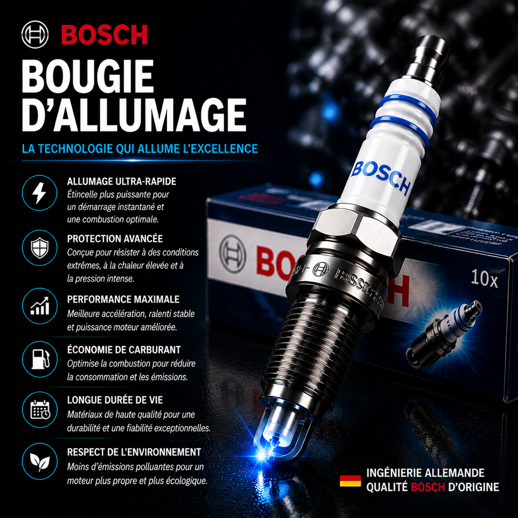 Bougie d'Allumage Double Platine — Bosch (Référence : FR7NPP332 / 0242236510)