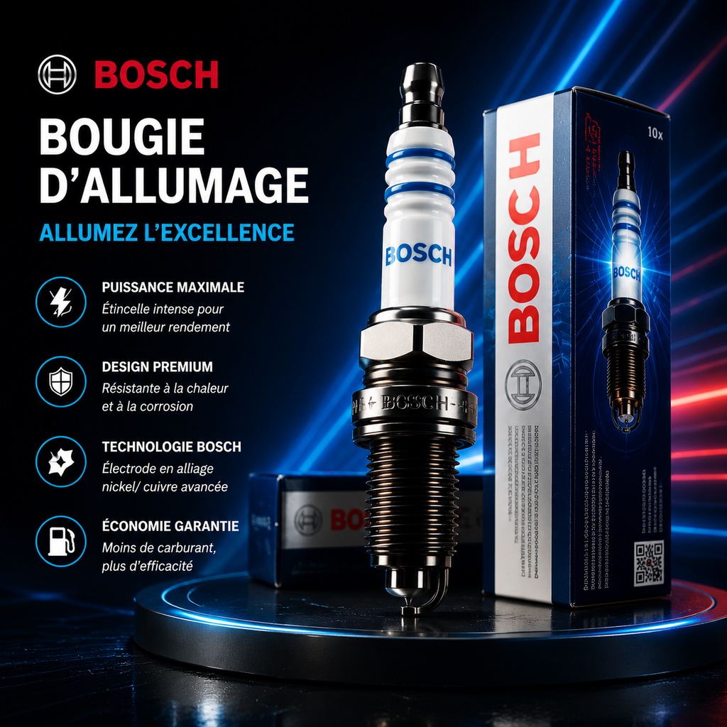 Bougie d'Allumage Double Platine — Bosch (Référence : FR7NPP332 / 0242236510)