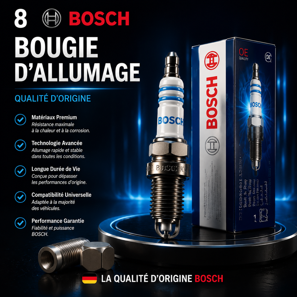 Bougie d'Allumage Double Platine — Bosch (Référence : FR7NPP332 / 0242236510)