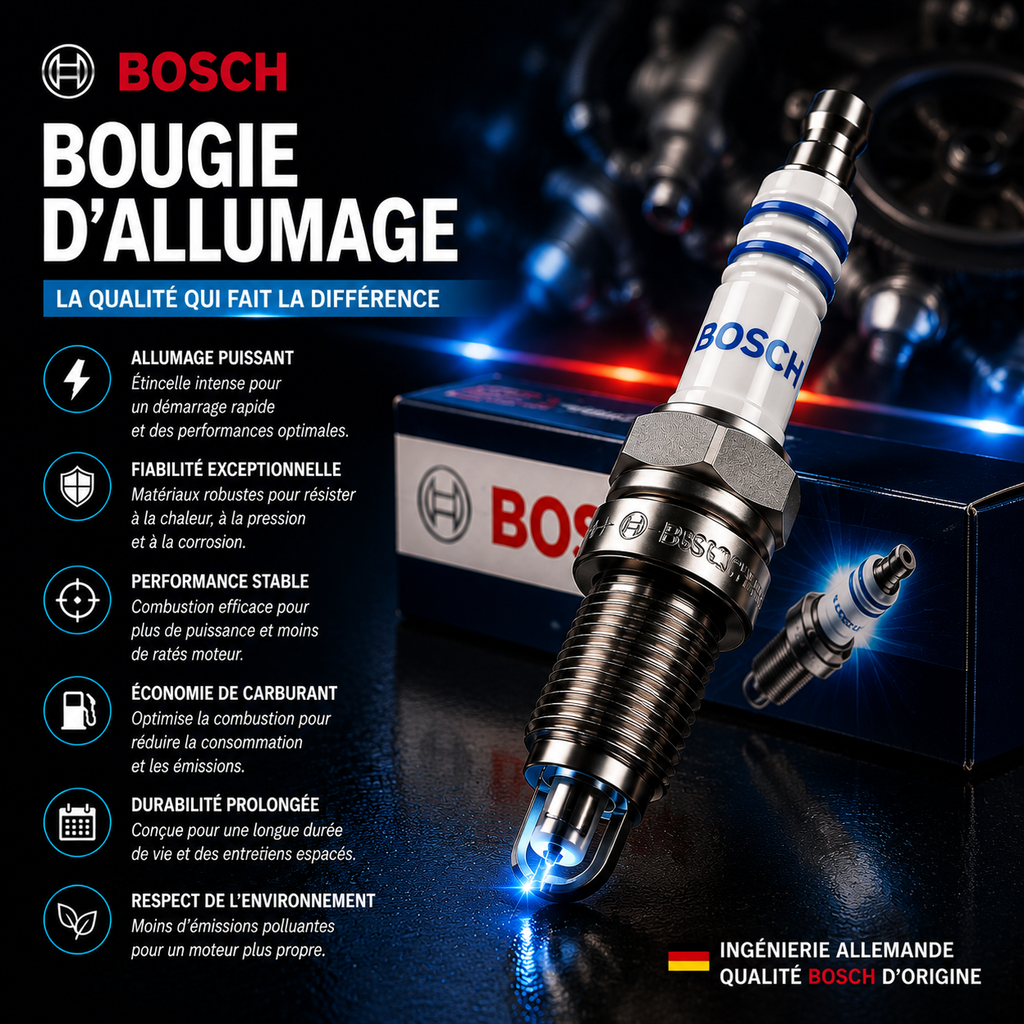 Bougie d'Allumage Double Platine — Bosch (Référence : FR7NPP332 / 0242236510)
