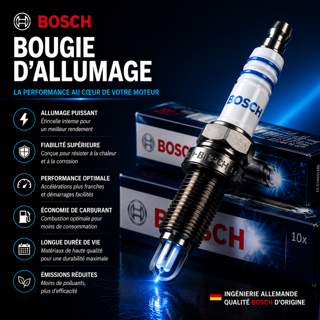 Bougie d'Allumage Double Platine — Bosch (Référence : FR7NPP332 / 0242236510)