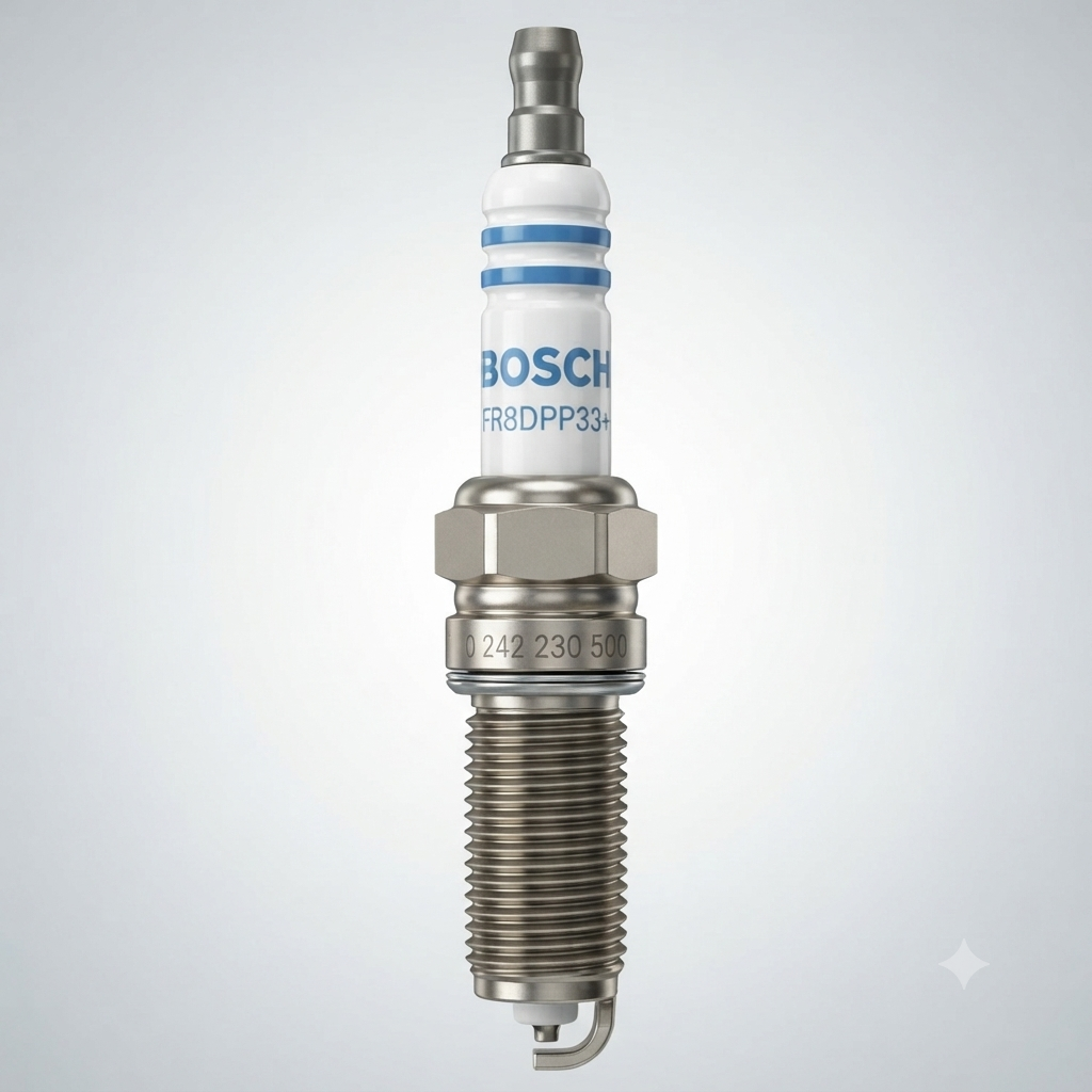 Bougie d'Allumage Double Platine — Bosch (Référence : FR8DPP33+ / 0242230500)