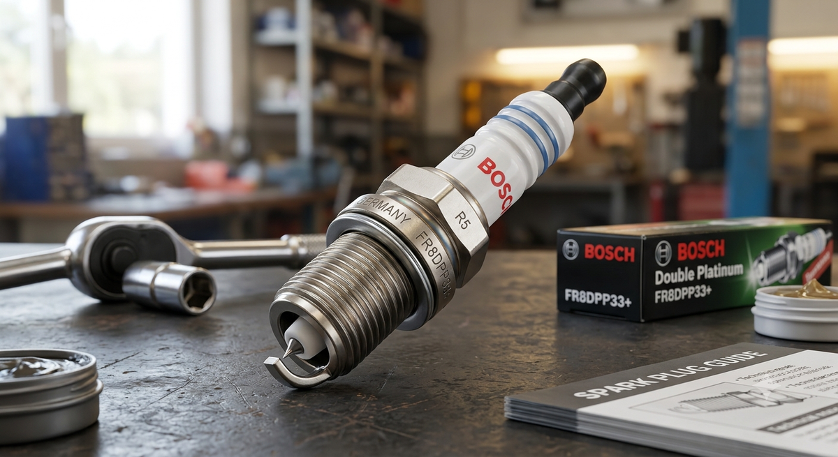Bougie d'Allumage Double Platine — Bosch (Référence : FR8DPP33+ / 0242230500)